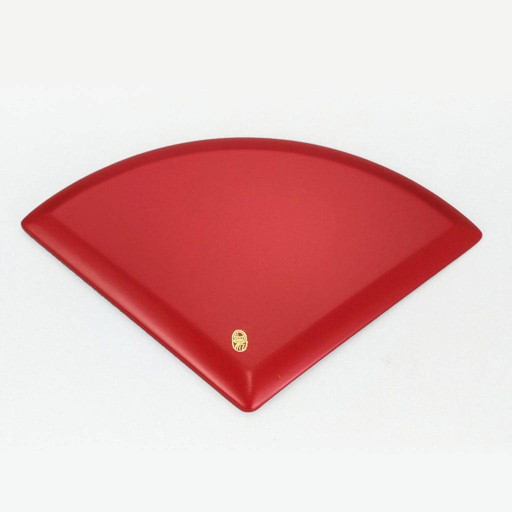 虹彩 朱末広銘々皿 五客セット