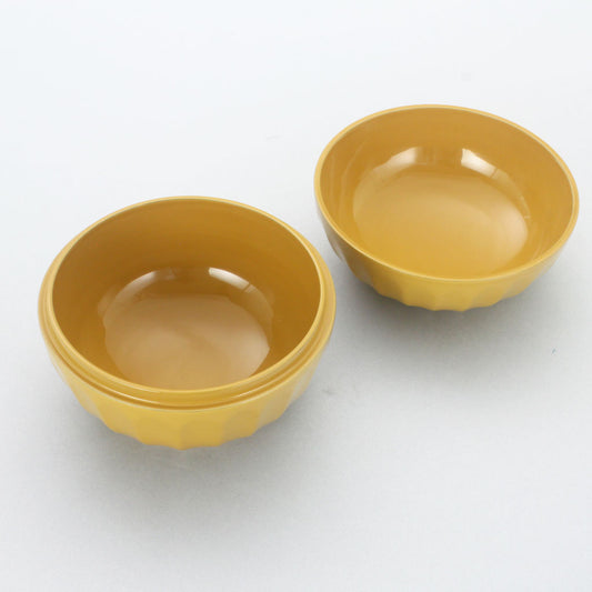 白漆 菊彫 菓子器