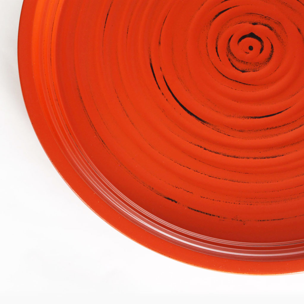 根来ロクロ目 丸盆(全2サイズ)