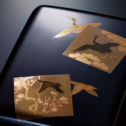 鶴鶯色紙 光琳小箱