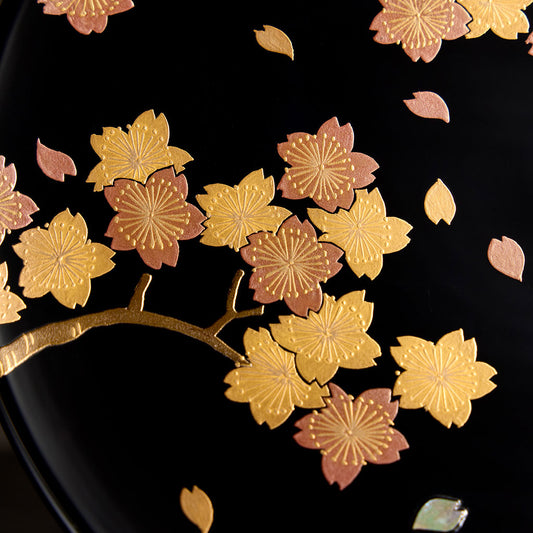 桜 飾皿(皿立付き)
