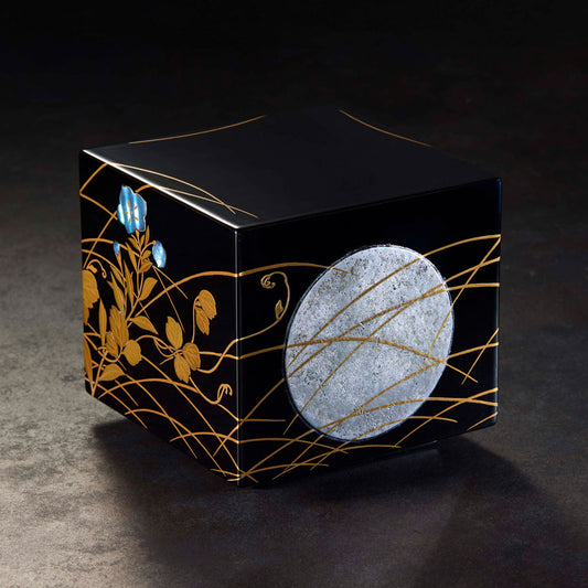 秋草に月蒔絵 被蓋内二段宝石箱