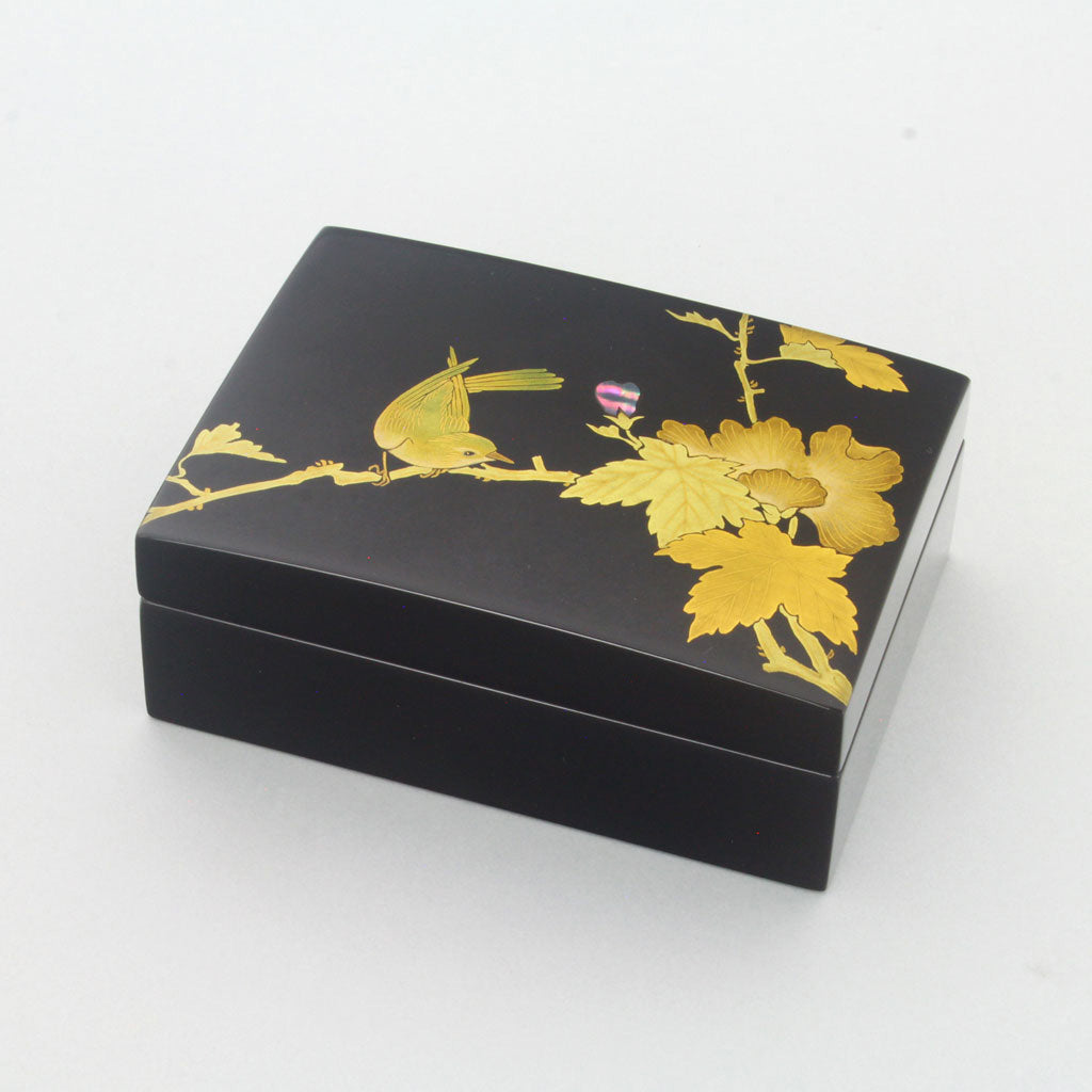 芙蓉と小鳥 甲盛小箱